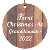 First Christmas As Granddaughter 2022 - Circle Ornament E