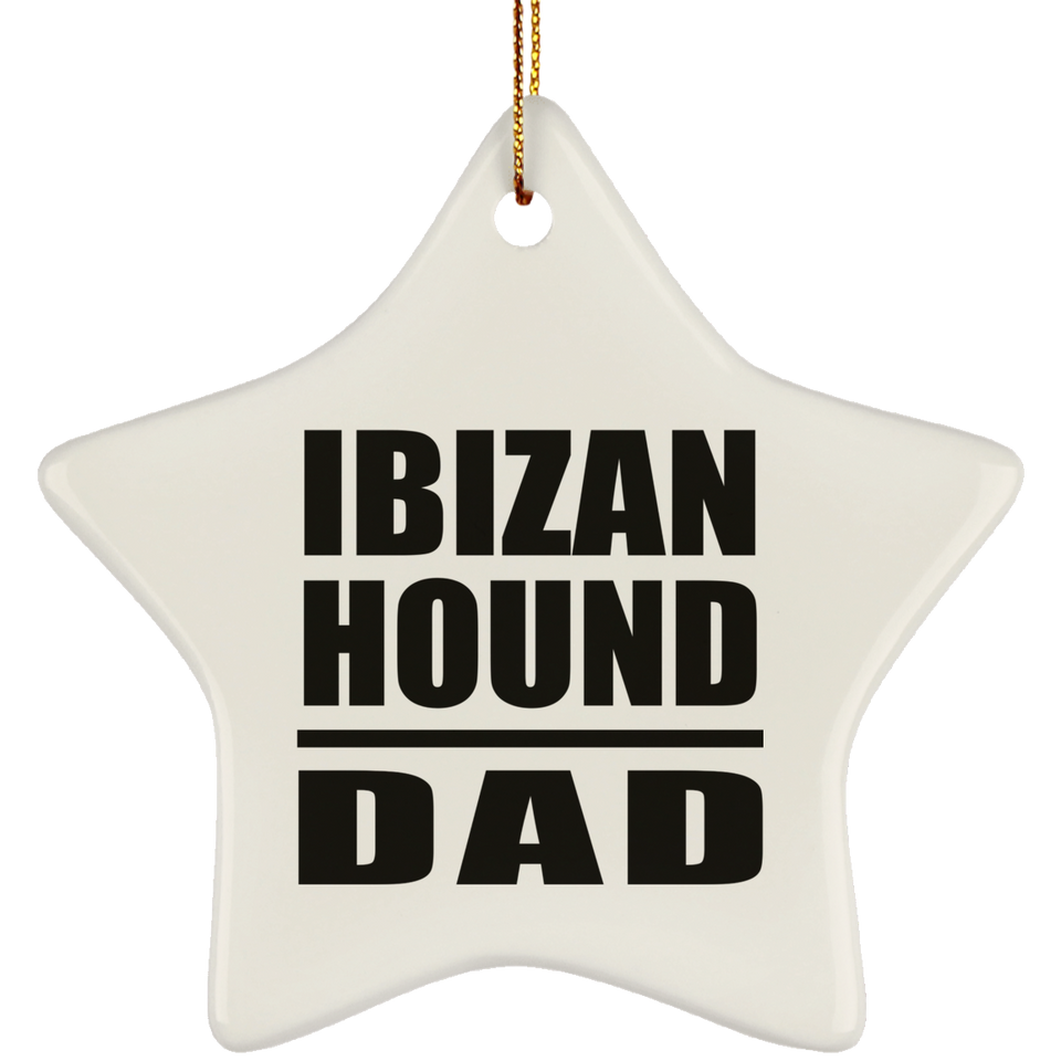 Ibizan Hound Dad - Star Ornament