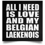 All I Need Is Love And My Belgian Laekenois - Poster Square