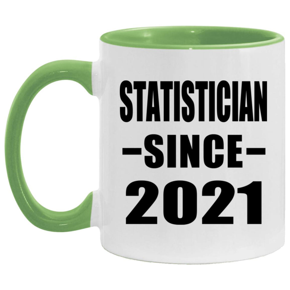 Statistician Since 2021 - 11oz Accent Mug Green
