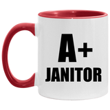 A+ Janitor - 11oz Accent Mug Red