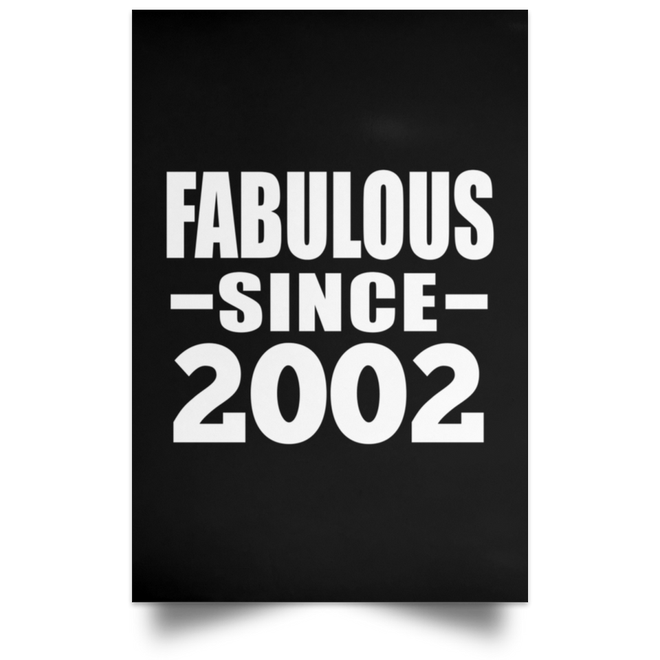 22nd Birthday Fabulous Since 2002 - Poster Portrait