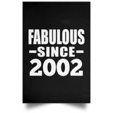 22nd Birthday Fabulous Since 2002 - Poster Portrait