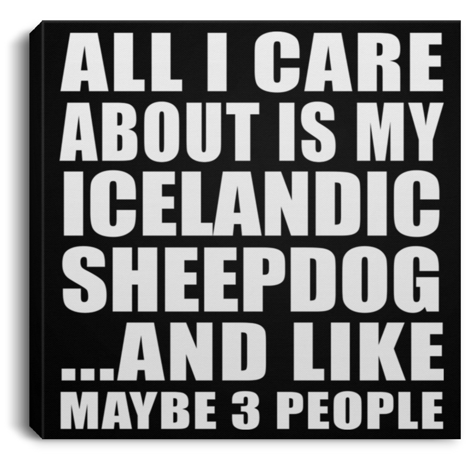 All I Care About Is My Icelandic Sheepdog - Canvas Square
