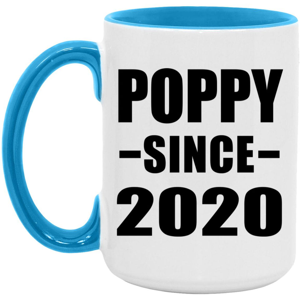 Poppy Since 2020 - 15oz Accent Mug Blue