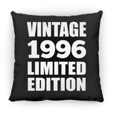28th Birthday Vintage 1996 Limited Edition - Throw Pillow Black