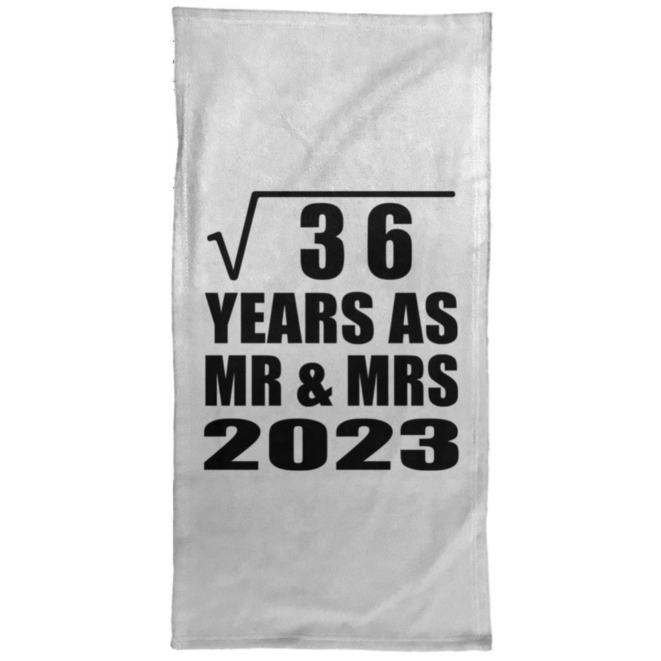 6th Anniversary Square Root of 36 Years As Mr & Mrs 2023 - Hand Towel