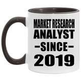 Market Research Analyst Since 2019 - 11oz Accent Mug Black