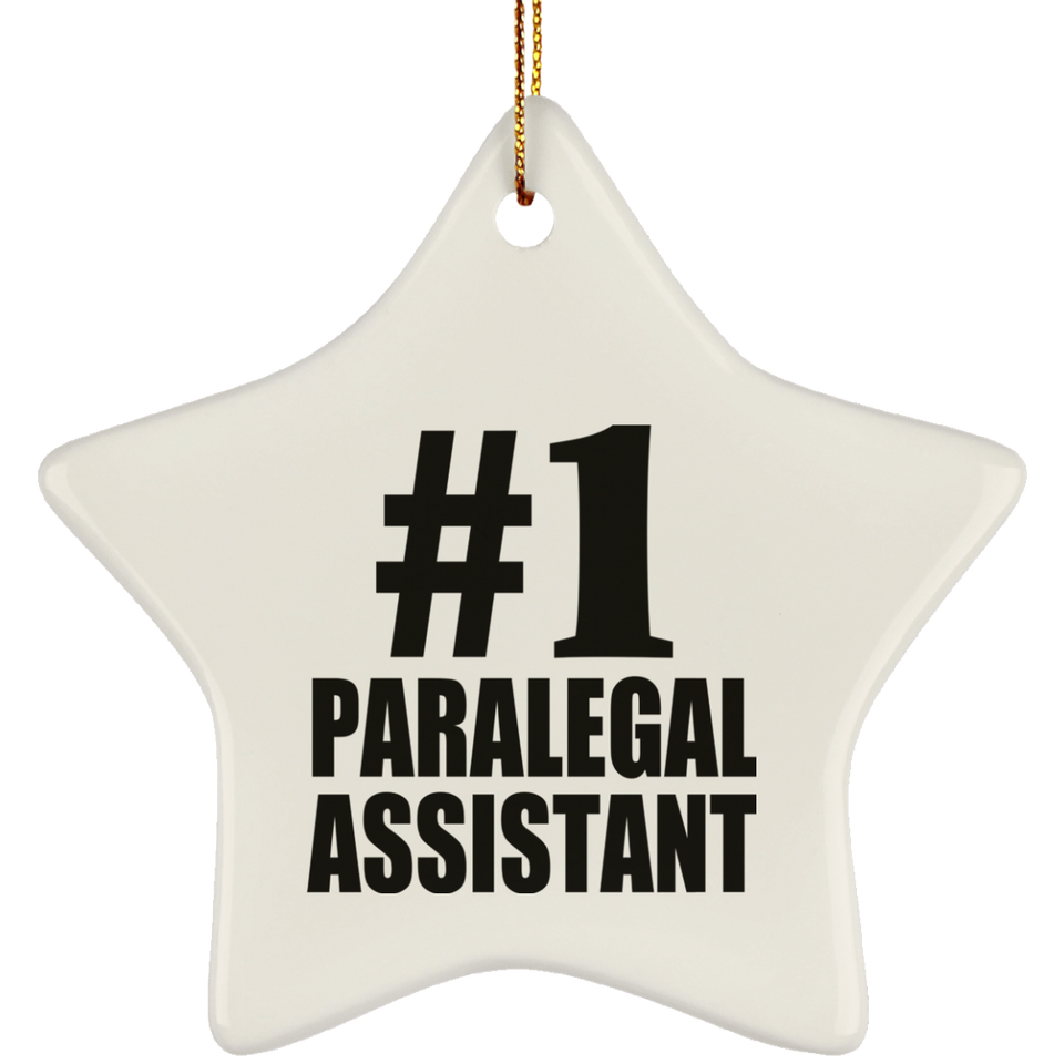 Number One #1 Paralegal Assistant - Star Ornament