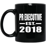 Pr Executive Established EST. 2018 - 11 Oz Coffee Mug Black