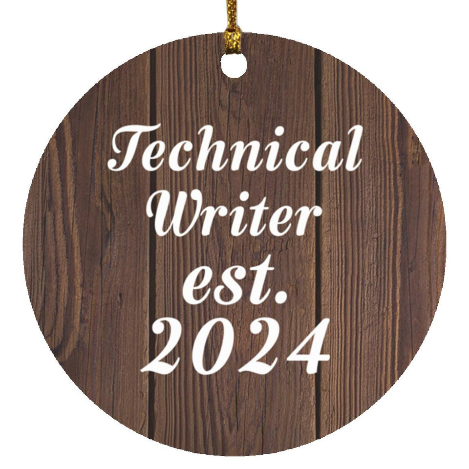Technical Writer Established Est. 2024 - Circle Ornament D