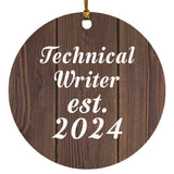 Technical Writer Established Est. 2024 - Circle Ornament D