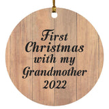 First Christmas With My Grandmother 2022 - Circle Ornament C