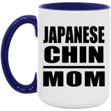 Japanese Chin Mom - 15oz Accent Mug Purple