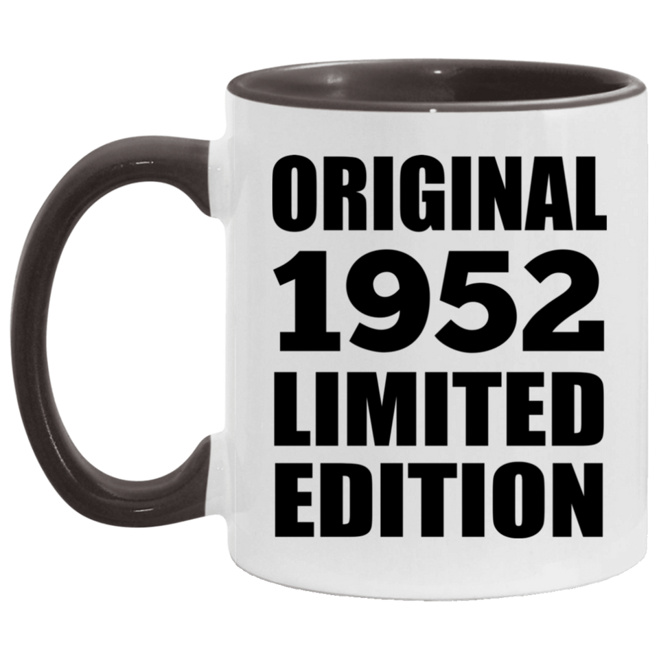 72nd Birthday Original 1952 Limited Edition - 11oz Accent Mug Black