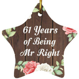 61st Anniversary 61 Years Of Being Mr Right - Star Ornament A