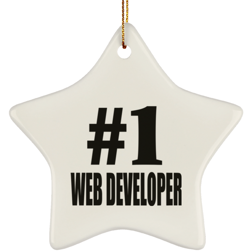 Number One #1 Web Developer - Star Ornament