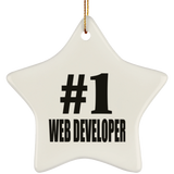 Number One #1 Web Developer - Star Ornament