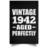 82nd Birthday Vintage 1942 Aged Perfectly - Poster Portrait
