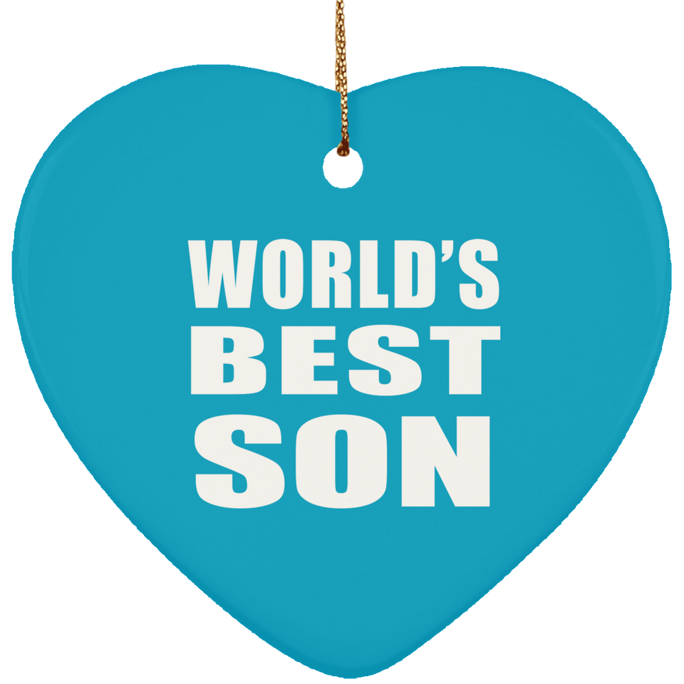 World's Best Son - Heart Ornament