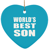 World's Best Son - Heart Ornament