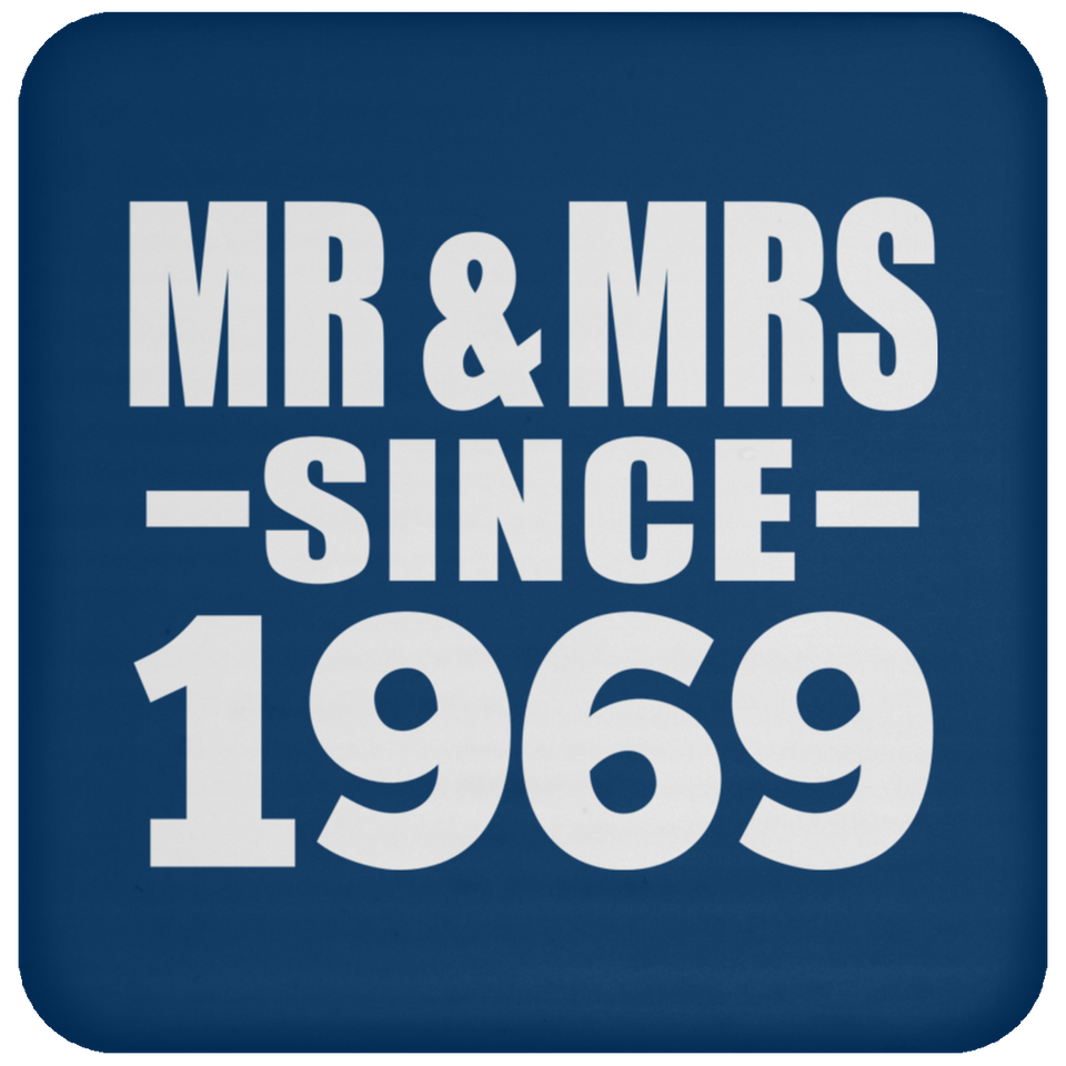 55th Anniversary Mr & Mrs Since 1969 - Drink Coaster