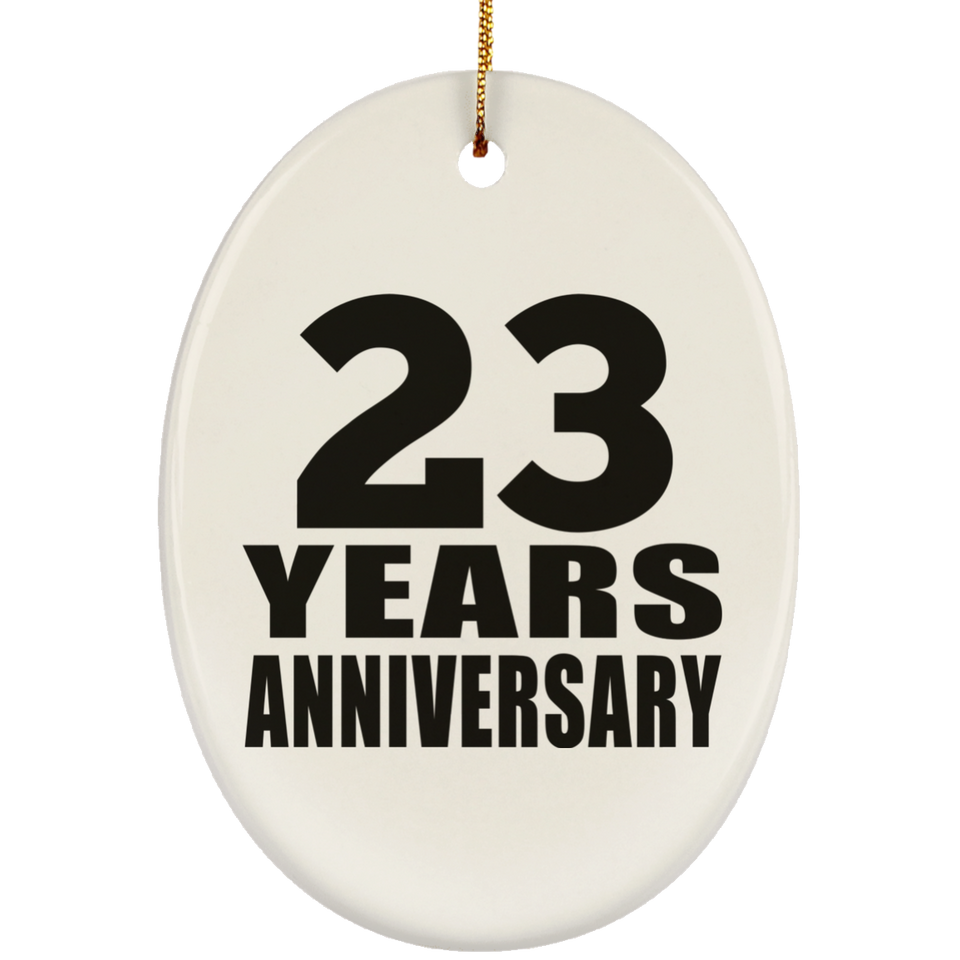 23rd Anniversary 23 Years - Oval Ornament