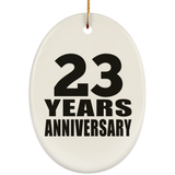 23rd Anniversary 23 Years - Oval Ornament