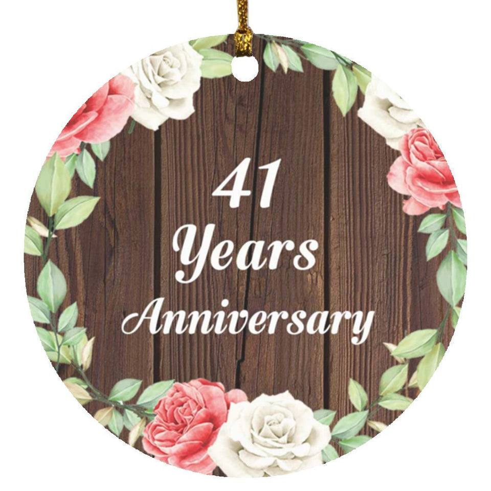 41st Anniversary 41 Years Anniversary - Circle Ornament A