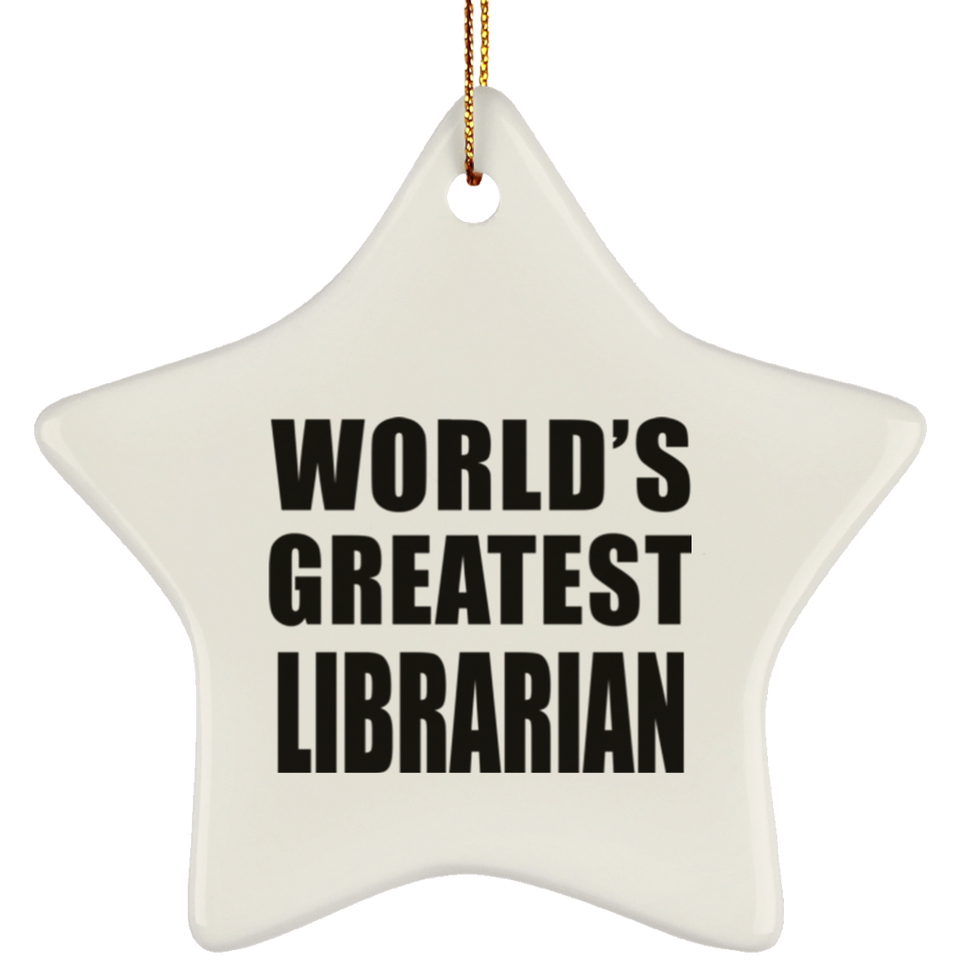 World's Greatest Librarian - Star Ornament