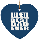 Kenneth Best Dad Ever - Heart Ornament