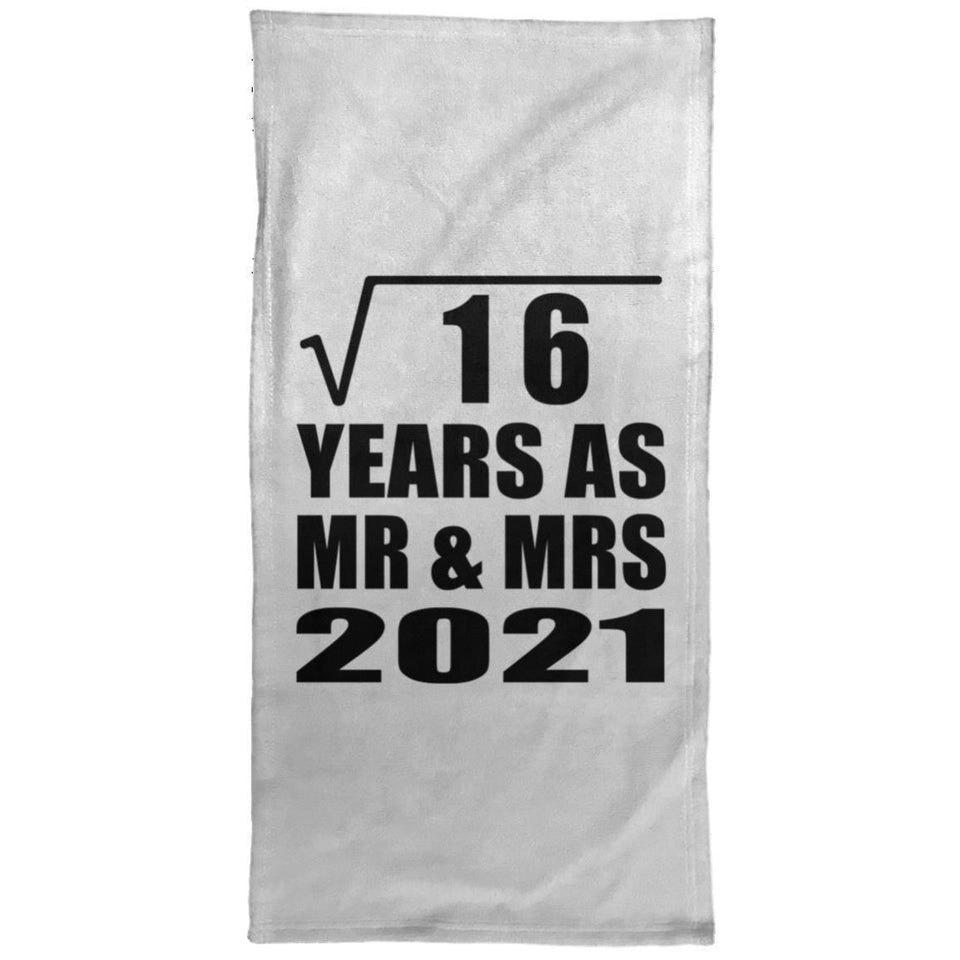 4th Anniversary Square Root of 16 Years As Mr & Mrs 2021 - Hand Towel
