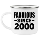 24th Birthday Fabulous Since 2000 - 12oz Camping Mug