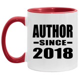 Author Since 2018 - 11oz Accent Mug Red