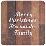 Merry Christmas Hernandez Family - Drink Coaster E