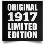 107th Birthday Original 1917 Limited Edition - Poster Square