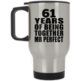 61st Anniversary 61 Years Of Being Mr Perfect - Silver Travel Mug