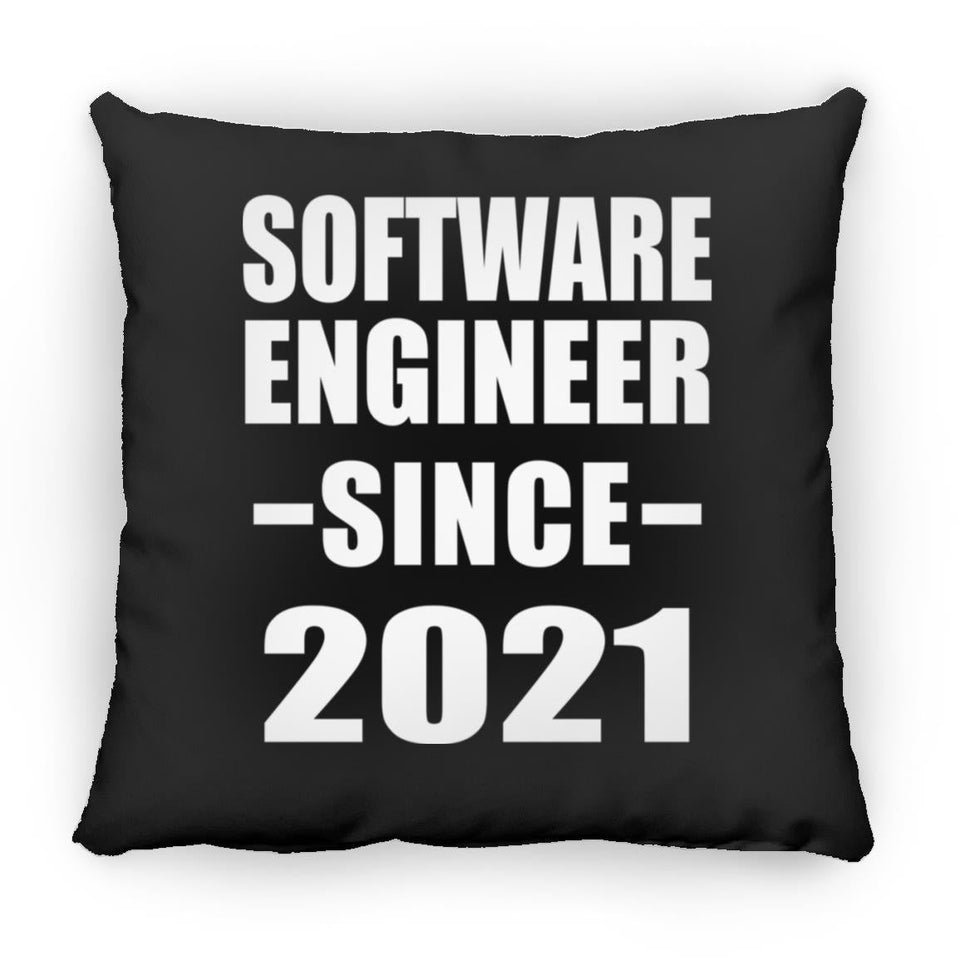 Software Engineer Since 2021 - Throw Pillow Black