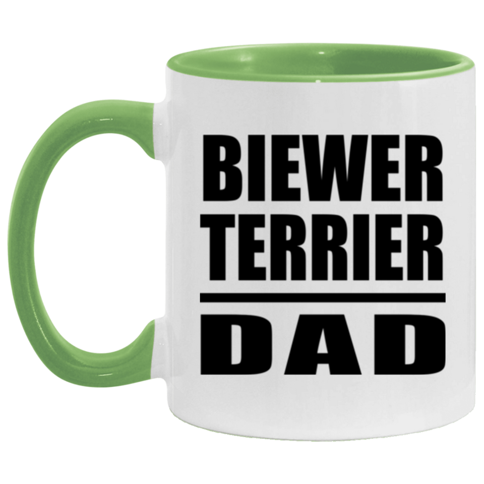 Biewer Terrier Dad - 11oz Accent Mug Green