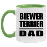 Biewer Terrier Dad - 11oz Accent Mug Green