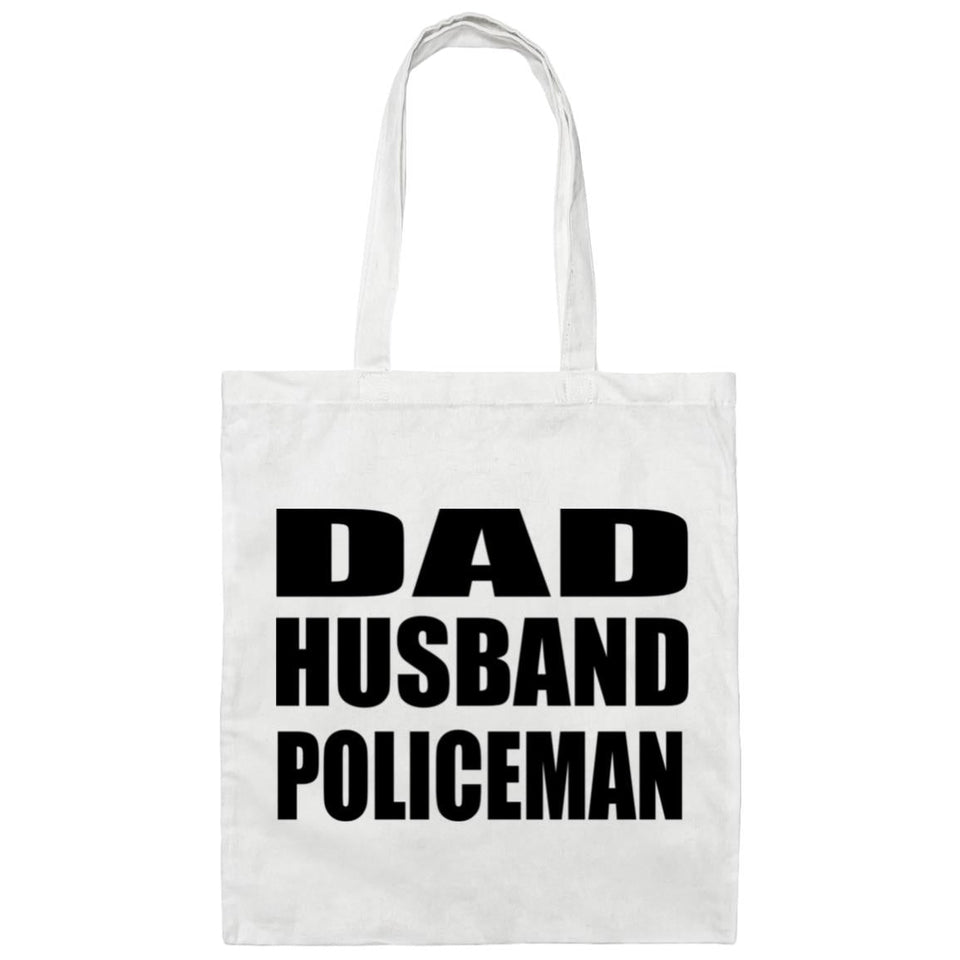 Dad Husband Policeman - Tote Bag White
