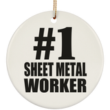 Number One #1 Sheet Metal Worker - Circle Ornament