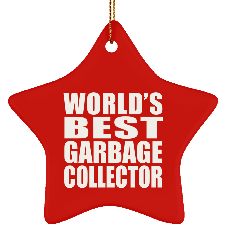 World's Best Garbage Collector - Star Ornament