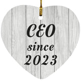 CEO Since 2023 - Heart Ornament F