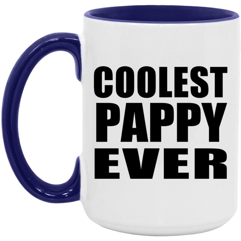 Coolest Pappy Ever - 15oz Accent Mug Purple
