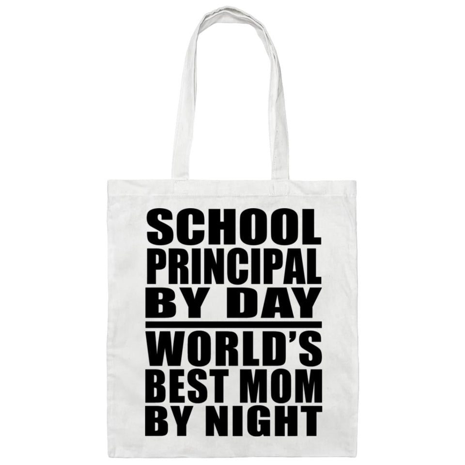 School Principal By Day World's Best Mom By Night - Tote Bag White