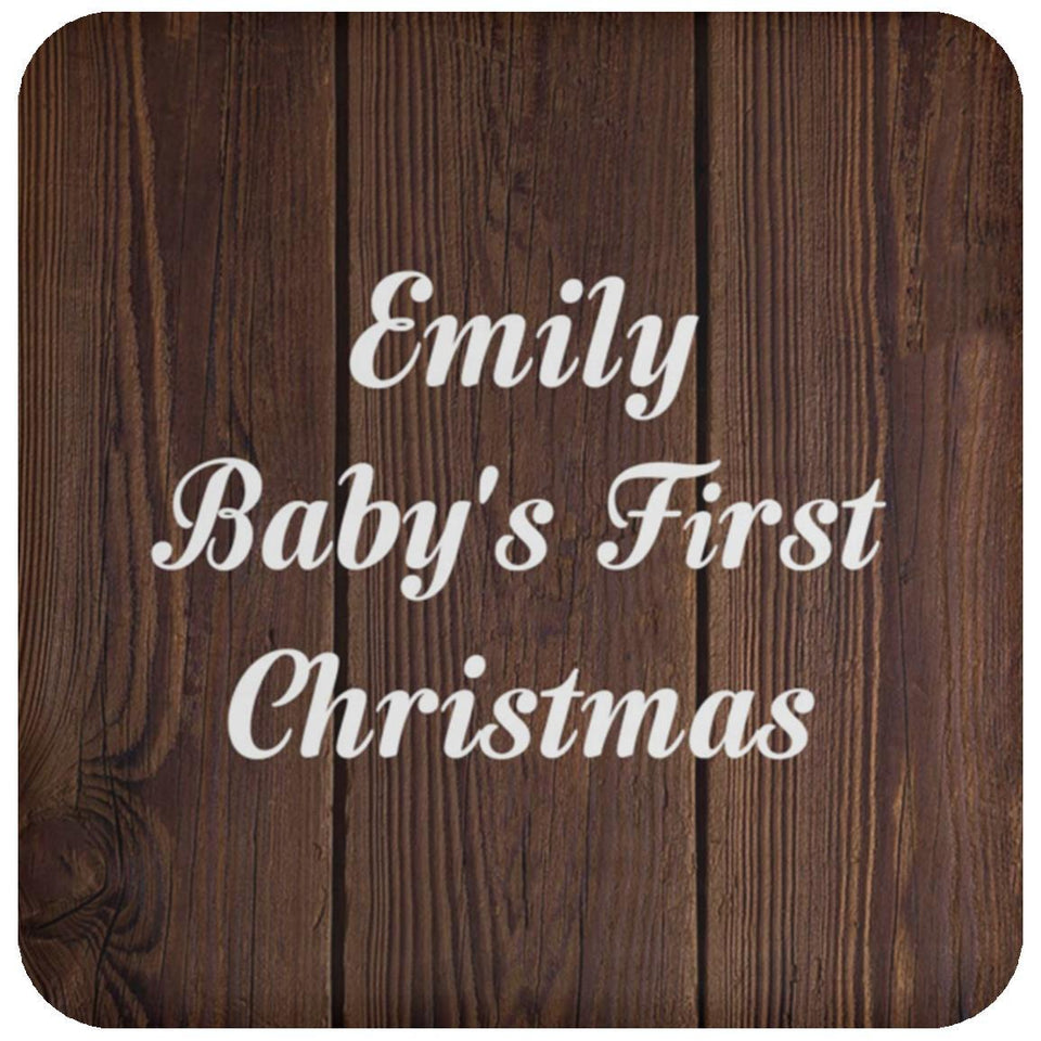 Emily Baby's First Christmas - Drink Coaster D