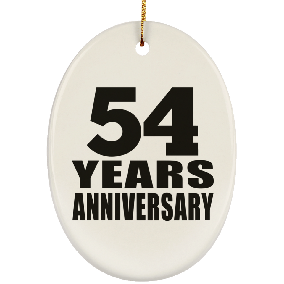 54th Anniversary 54 Years - Oval Ornament