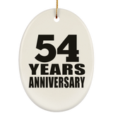 54th Anniversary 54 Years - Oval Ornament