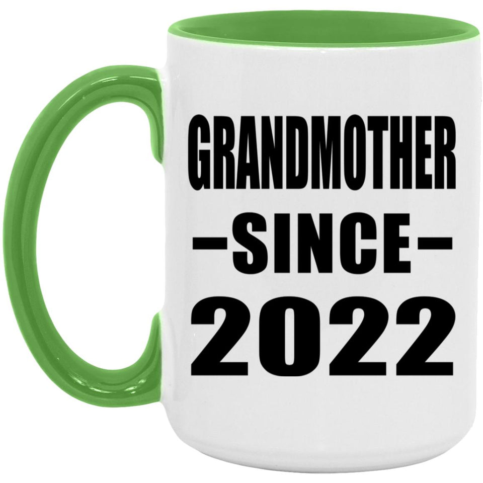 Grandmother Since 2022 - 15oz Accent Mug Green